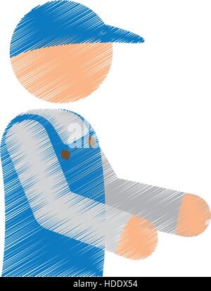 Courier delivery man Stock Vector