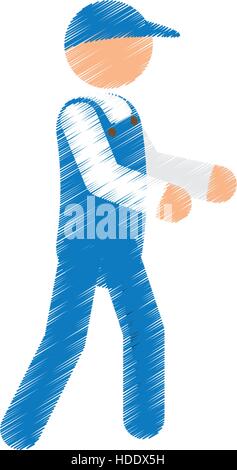 Courier delivery man Stock Vector