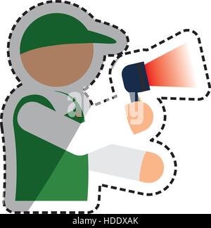 Courier delivery man Stock Vector