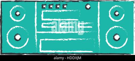 Vintage radio stereo Stock Vector