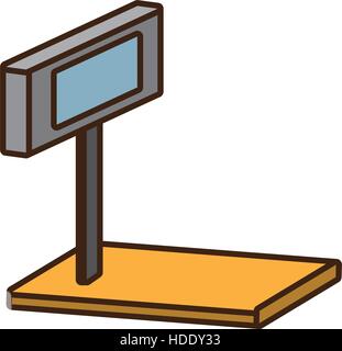 cartoon scale weight delivery icon Stock Vector