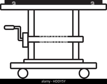 platform trolley lifting boxes cargo manual outline vector illustration eps 10 Stock Vector