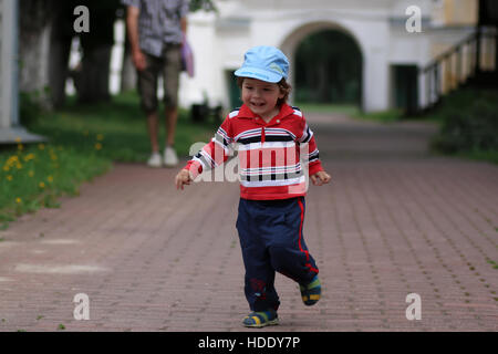 boy kid bench parl alone Stock Photo