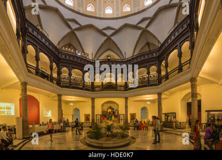 Panorama view of interior of the Chhatrapati Shivaji Maharaj Vastu Sangrahalaya, Mumbai, India Stock Photo