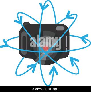 vr camera digital video function Stock Vector