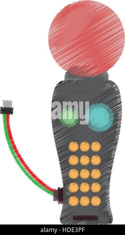 drawing vr motion controller connection Stock Vector