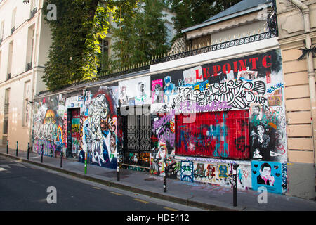 PARIS, FRANCE – SEPTEMBER 2016: The former house of musician Serge Gainsbourg at the rue Verneuil 5bis in Paris, France Stock Photo