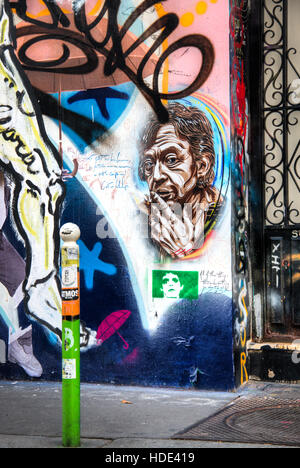 PARIS, FRANCE – SEPTEMBER 2016: The former house of musician Serge Gainsbourg at the rue Verneuil 5bis in Paris, France Stock Photo