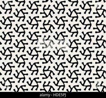 Vector Black and White Triangular Seamless Geometric Pattern Stock Vector