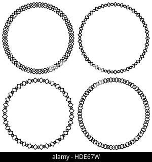 Set of geometric circle elements, frames. Abstract circle shapes Stock Vector