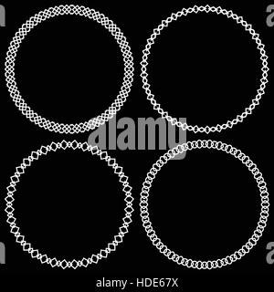 Set of geometric circle elements, frames. Abstract circle shapes Stock Vector
