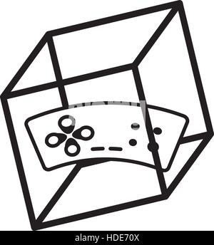 vr controller game 3d 360 degree outline vector Stock Vector
