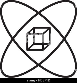 virtual reality interaction visibility 360 outline vector illustration eps 10 Stock Vector
