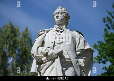 Denkmal, Johann Wolfgang von Goethe, Tiergarten, Mitte, Berlin, Deutschland Stock Photo