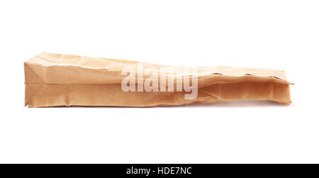 Brown paper pack for tea or coffee isolated over white background Stock Photo