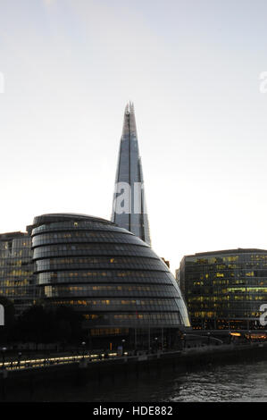 City Hall and The Shard, London. Stock Photo