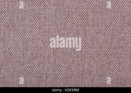 Natural linen fabric for embroidery. Beige, brown color. Stock Photo