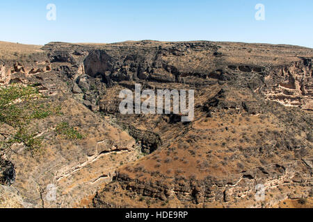 Dhofar Mountains grand canyon in Oman salalah Arabic jeep safari 3 Stock Photo