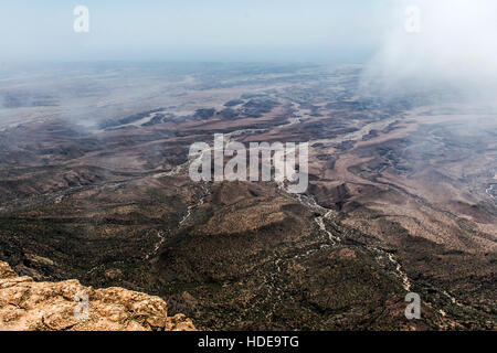 Highest point Jabal Samhan mountain viewpoint in Dhofar mountains Oman 2 Stock Photo