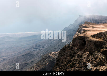 Highest point Jabal Samhan mountain viewpoint in Dhofar mountains Oman 5 Stock Photo