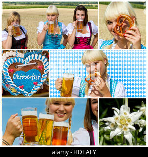 Girls having fun in Bavaria Stock Photo