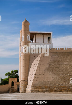 Gate of Ark fortress gate in Bukhara, Uzbekistan Stock Photo