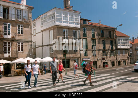 Urban view, Santiago de Compostela, La Coruña province, Region of Galicia, Spain, Europe Stock Photo