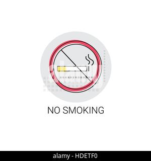 No Smoking Public Sign Icon Vector Illustration Stock Vector