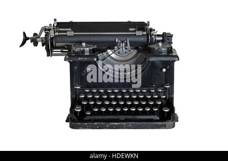 Old typewriter, isolated on a white background Stock Photo