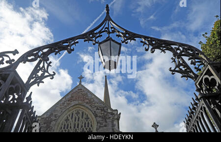 Bridgwater Town archway to St Marys Church,Somerset,SW England,UK Stock Photo