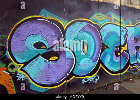 International Peace Wall,Cupar Way,West Belfast , Northern Ireland, UK Stock Photo