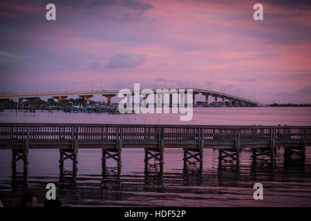 Bennett Causeway Bridge in Florida USA Stock Photo