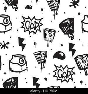 Graffiti seamless pattern Stock Vector
