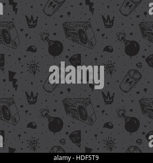 Graffiti seamless pattern Stock Vector