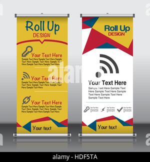 roll up banner  design Stock Vector