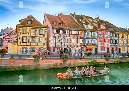 Half timbered houses in Petite Venise (Little Venice) district, Colmar, France Stock Photo