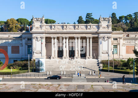 ROME, ITALY - NOVEMBER 1, 2016: facade of Galleria Nazionale d'Arte Moderna (GNAM, National Gallery of Modern Art) art gallery, founded in 1883, in Vi Stock Photo