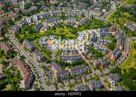 Aerial photograph, Saarner Kuppe housing estate, Luxemburger Allee, Mülheim an der Ruhr, Ruhr district, North Rhine-Westphalia