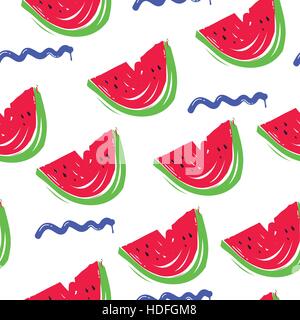 pattern watermelon wave Stock Vector
