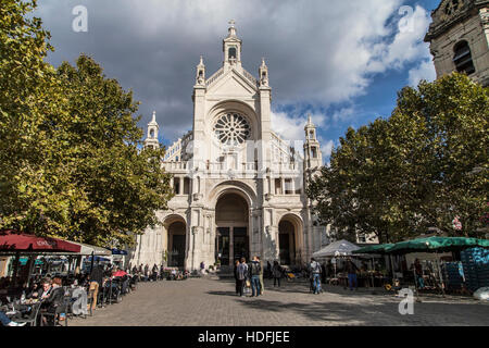 Place Sainte Catherine in Brussels, Belgium. Stock Photo