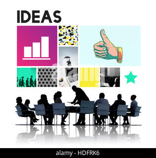 Ideas Thumps up Mission Strategy Concept Stock Photo