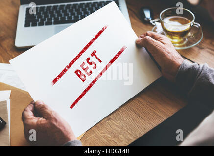 Best Choice Award Finest Winning Fulfillment Concept Stock Photo