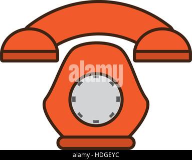 red telephone disk number traditional vintage vector illustration eps 10 Stock Vector