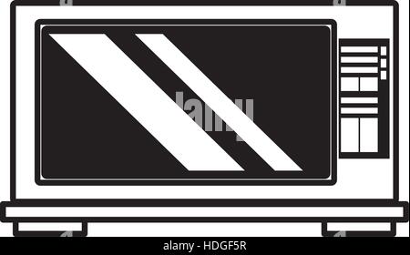 microwave domestic appliance outline vector illustration eps 10 Stock Vector