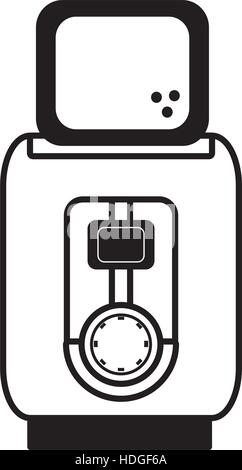 toaster bread appliance outline vector illustration eps 10 Stock Vector