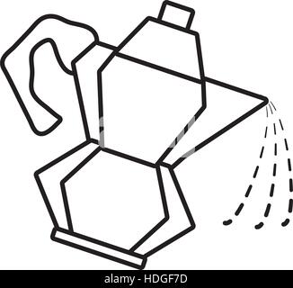 kettle coffee tea cookware outline vector illustration eps 10 Stock Vector