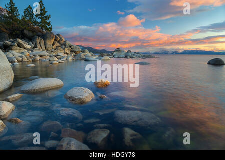 Northe Lake Tahoe Sunset Stock Photo