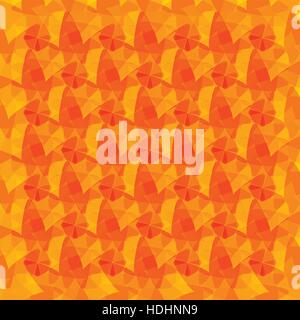 Pattern seamless abstract geometric bright. Stains. Gamma light, medium, dark orange. Illustration vector. Use for the site, printing, paper cloth dec Stock Vector