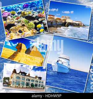 Collage of beautiful Egypt . Africa Stock Photo
