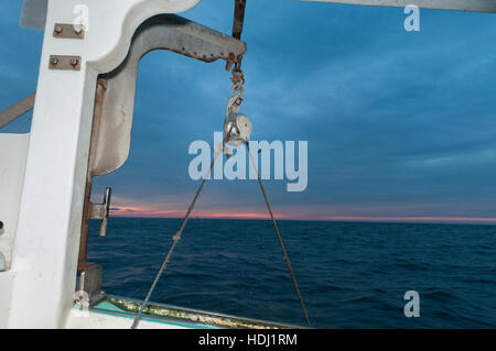 Sunrise on Casco Bay as seen by lobstermen; Yarmouth Stock Photo